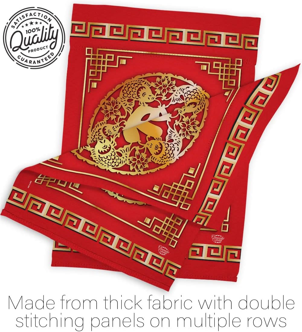 Chinese New Year Luck Arrive Tapestry Indoor Banner Room Wall Art Patio Porch Lawn Garden Flag Outdoor Yard Signs Lunar New Year Gifts Chinese Decorations Made in USA