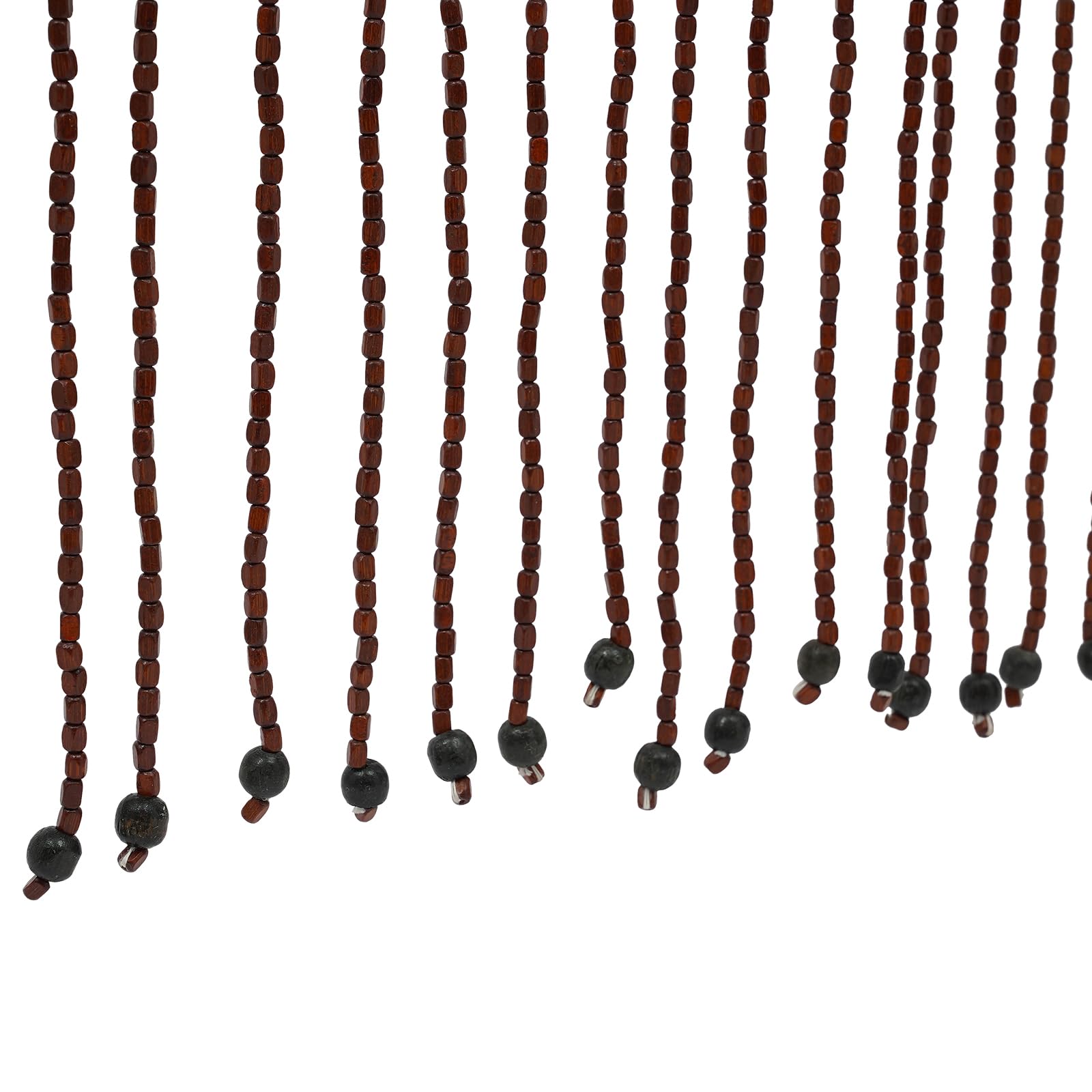 Rideau de perles en bois de bambou - 90 x 195 cm - Ouverture de porte - Rideau décoratif - Convient pour vérandas, couloirs et entrées de chambre