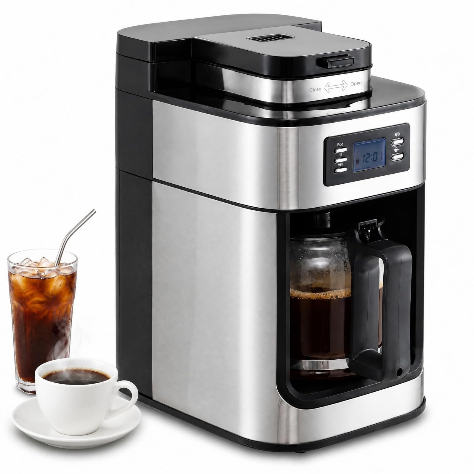 LIFEZEAL Cafetière Filtre 8 Tasses avec Verseuse 1 L pour Maison et Bureau