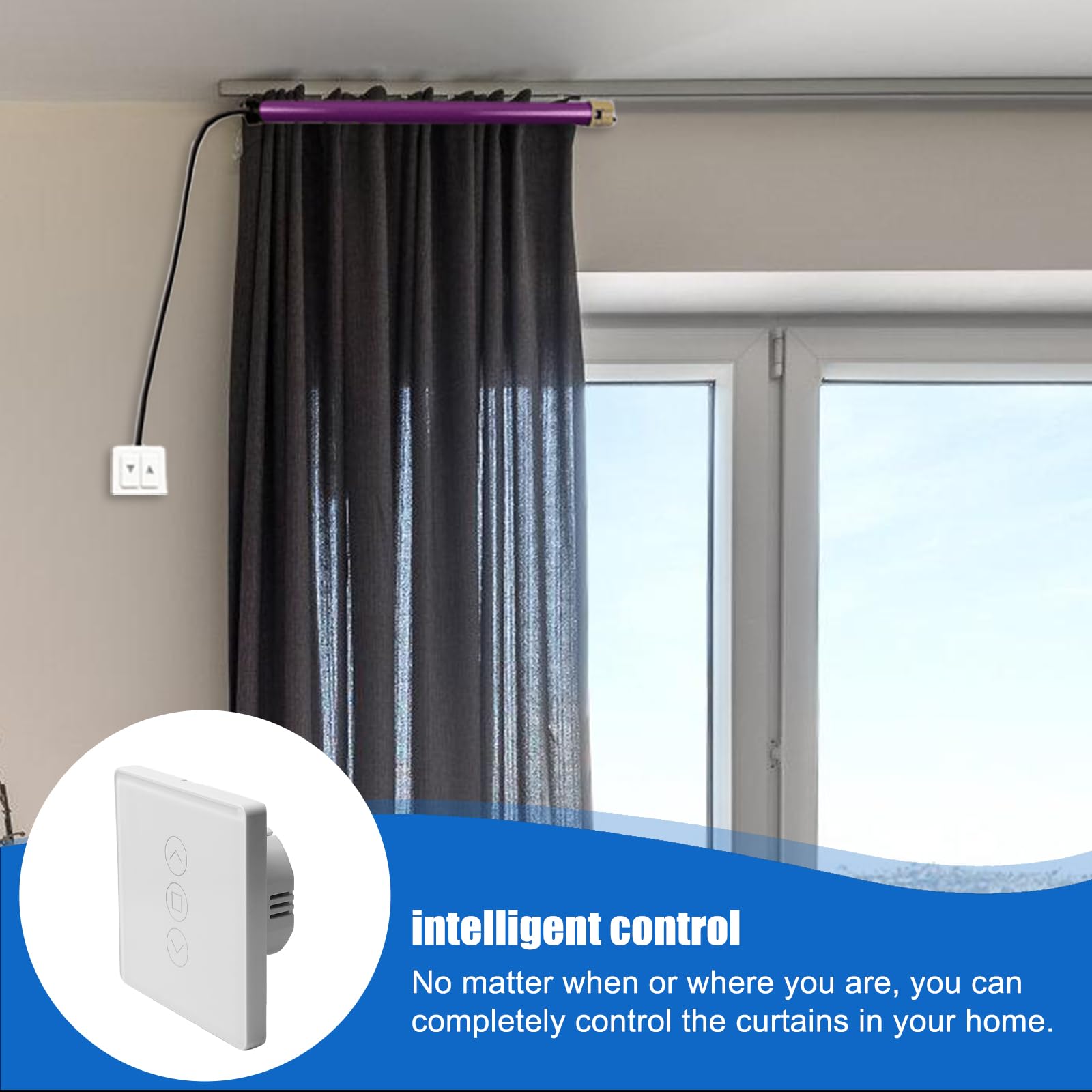 4 interruttori Wi-Fi per tapparelle, interruttore intelligente per tapparelle, interruttore per tapparelle 2.5D, compatibile con Alexa/Yandex/Google Home, timer e controllo vocale, scala neutra