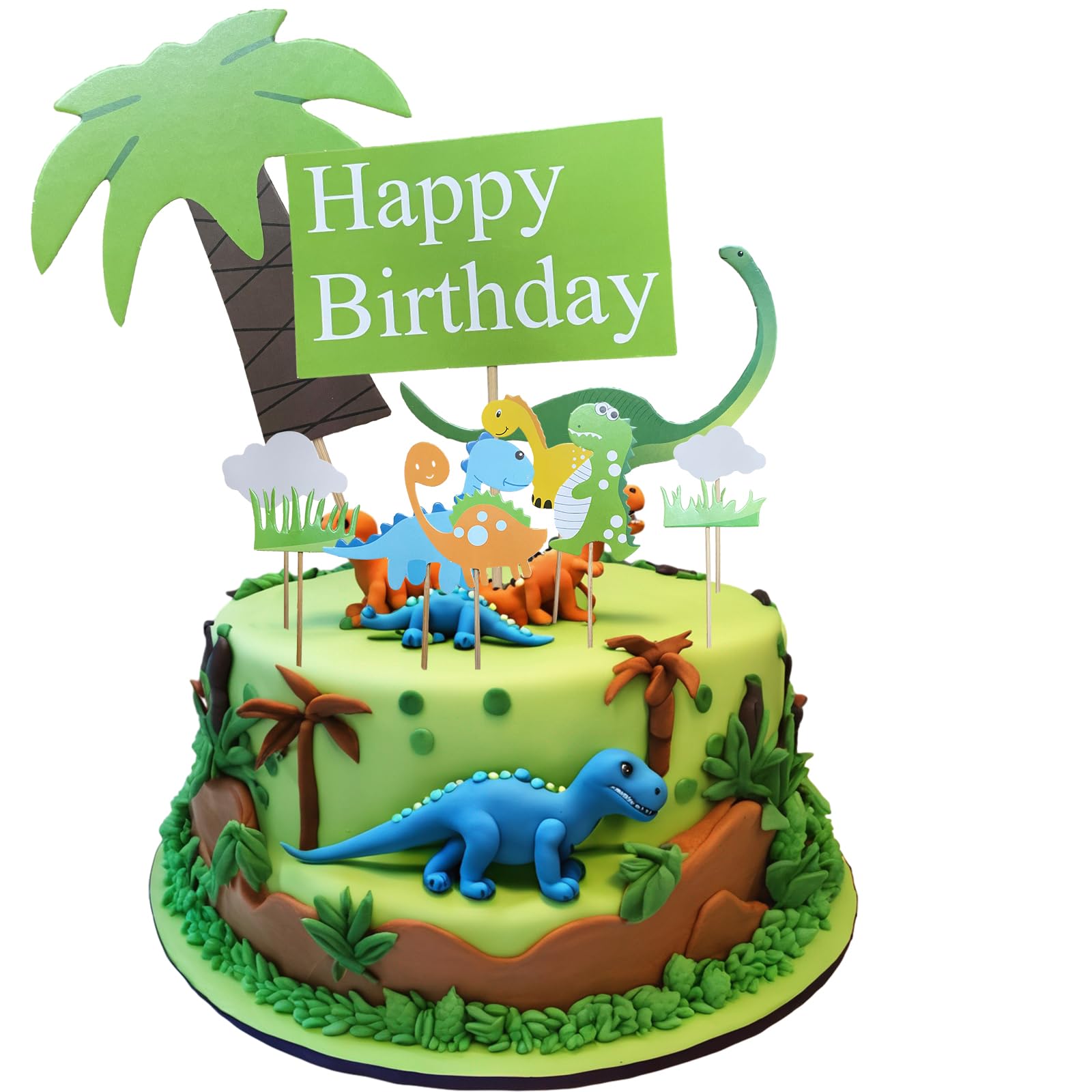 10 Dinosaurier Kuchen-Dekos – Niedliche Figuren Aus Polymer Für Kindergeburtstag & Dino-Party