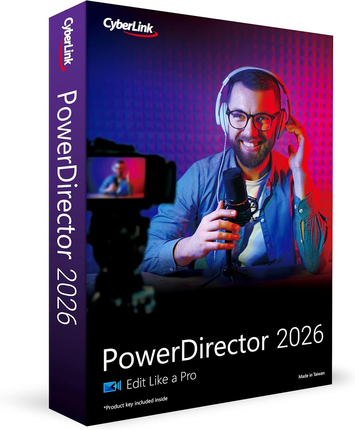 CyberLink PowerDirector 2026 | Easily Create Videos Like a Pro | Intuitive AI Video Editing for Windows | Visual Effects, Slideshow Maker & Screen Recorder | Box with Download Code