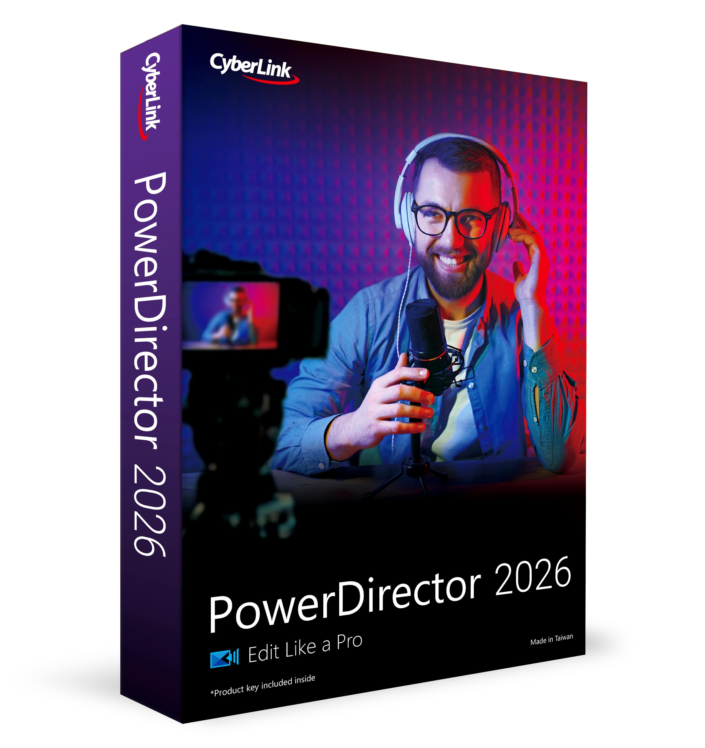 CyberLink PowerDirector 2026 | Easily Create Videos Like a Pro | Intuitive AI Video Editing for Windows | Visual Effects, Slideshow Maker & Screen Recorder | Box with Download Code