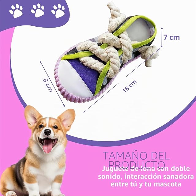 Foto 3 de 7 de MinXin Juguete para Perro, 18cm Juguete Perro Interactivo, Juguetes con Sonido