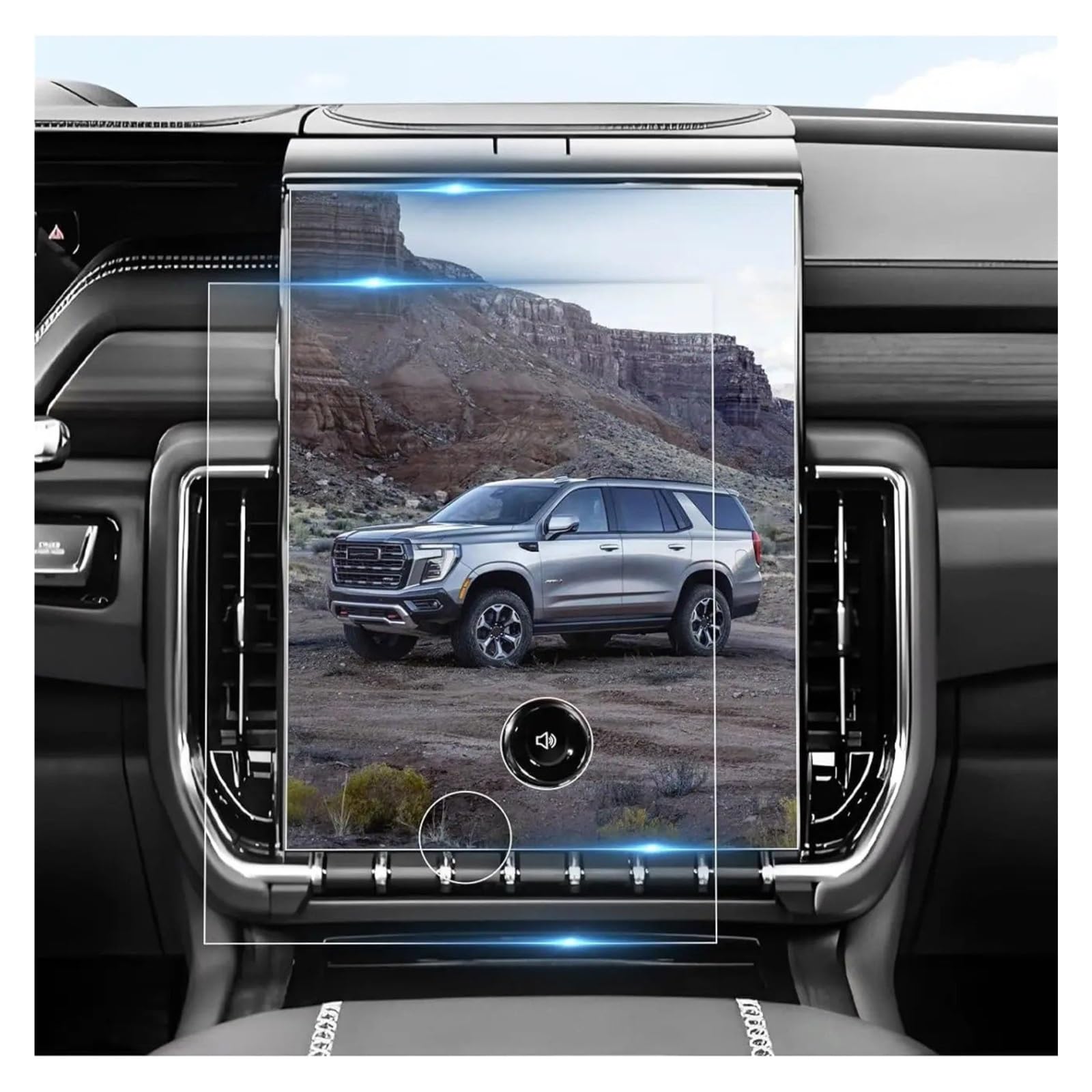 Navigation Screen Protector For Gmc For Yukon 2025 16.8-Inch Touch Screen Navigation Protection And Dashboard Accessories Tempered Glass Film Car Navigation Film