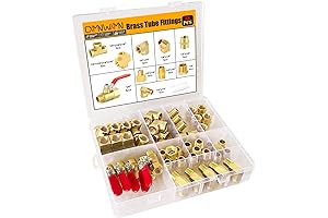 48-Piece NPT Brass Pipe Fittings Assortment Kit