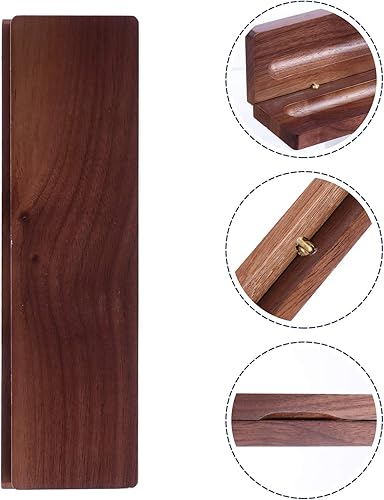 Miniatura 5 de Caja de madera de nogal pluma caso de madera sola pluma vintage s fuente coleccionista fuente presentación presentación titular de madera