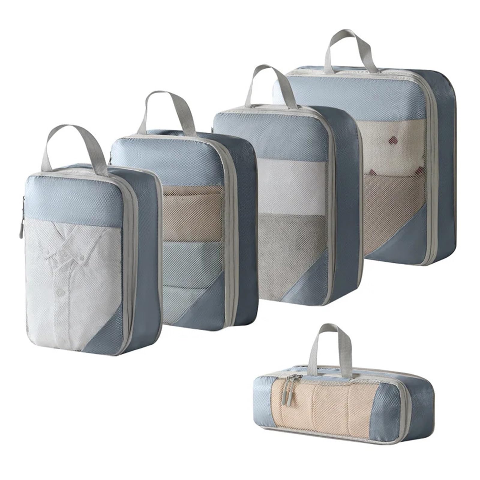 Generico Cubi da imballaggio a compressione for valigie Accessori viaggio Organizzatori espandibili Organizzatore leggero(4)