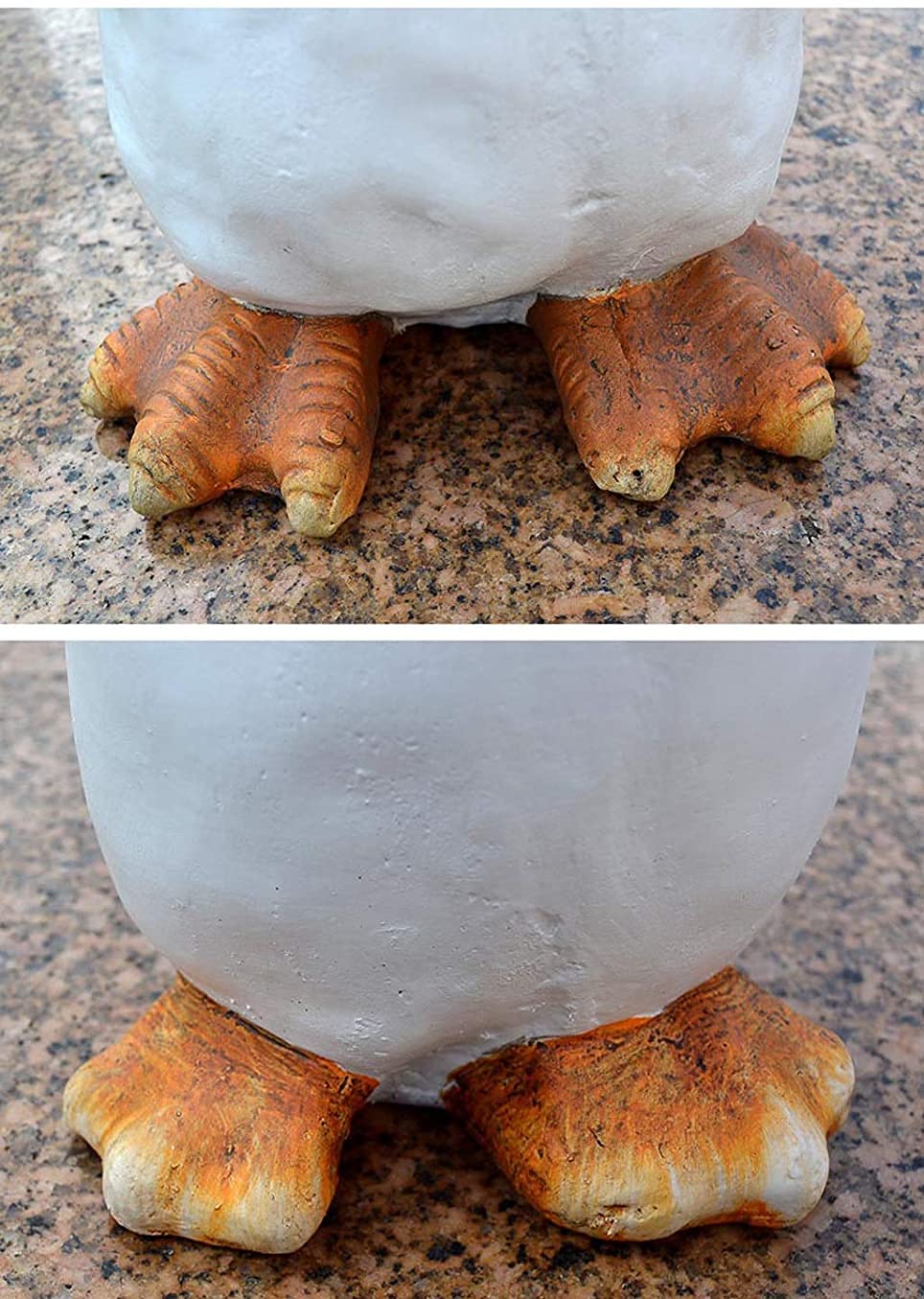 Mini statuetka z białej gęsi, dekoracja domu, ogrodu, patio, wykonana z żywicy