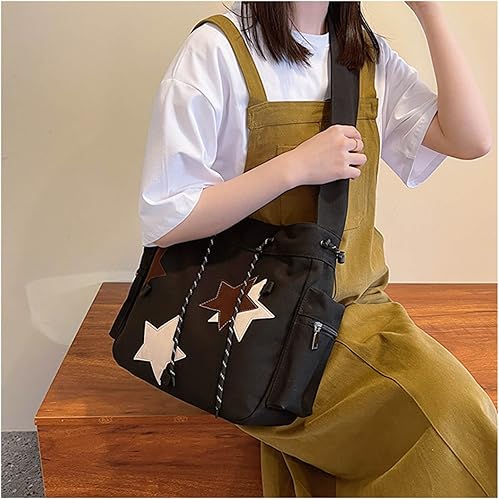 Miniatura 4 de Y2K Star - Bolsa tipo mensajero de lona, bonitas, estéticas, pequeñas bolsas cruzadas de viaje para mujer