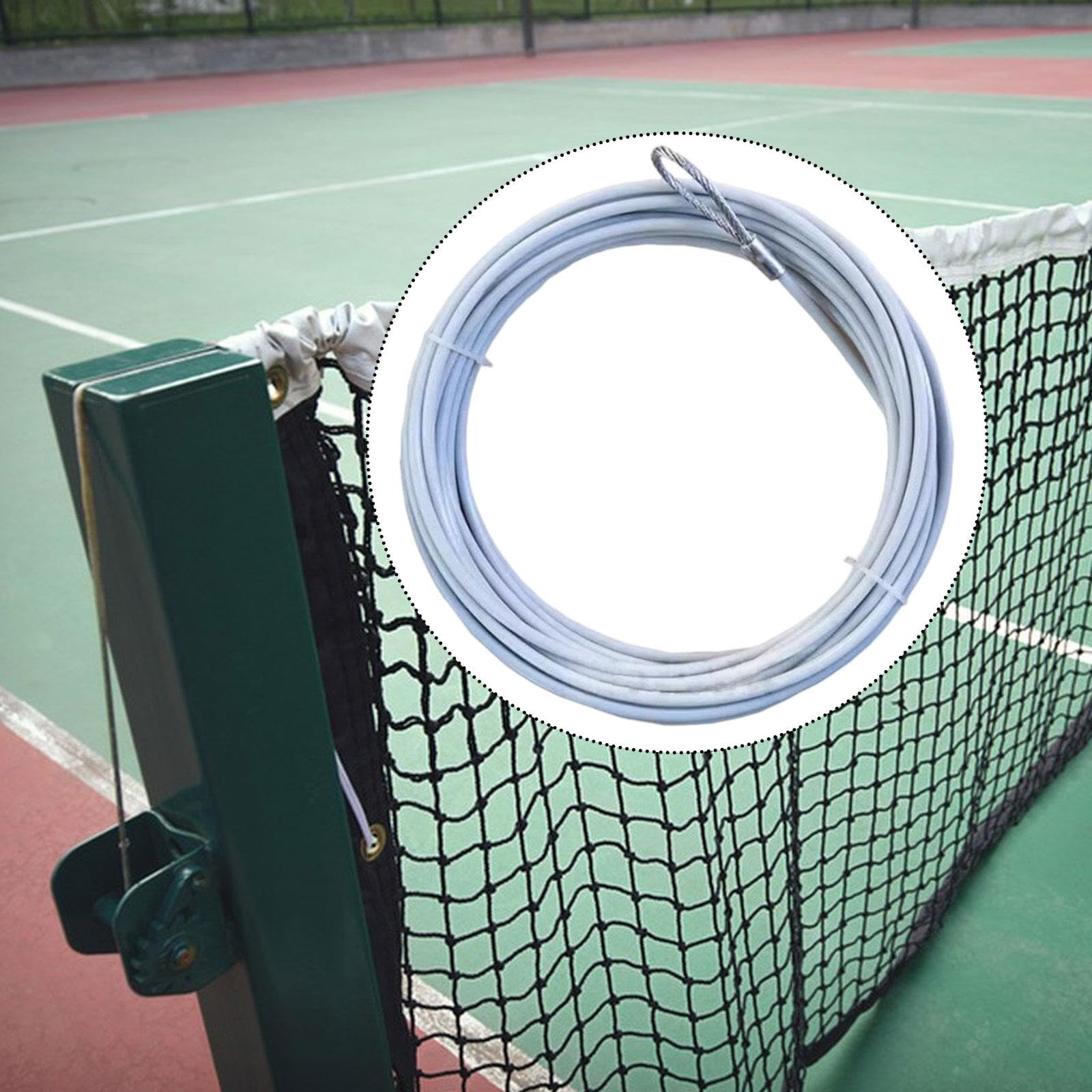 Câble de Filet de Tennis 14,8 m, Fil d'acier, Câble de Remplacement Résistant à la Pluie
