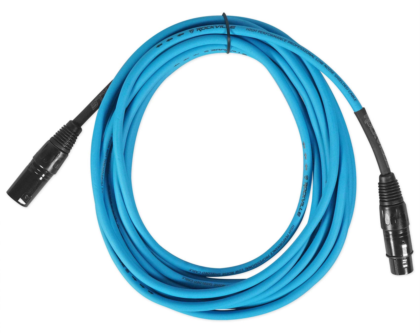 Amazon.com: Rockville RCXFM20E-Blue 20ft XLR Cable, 100% Copper