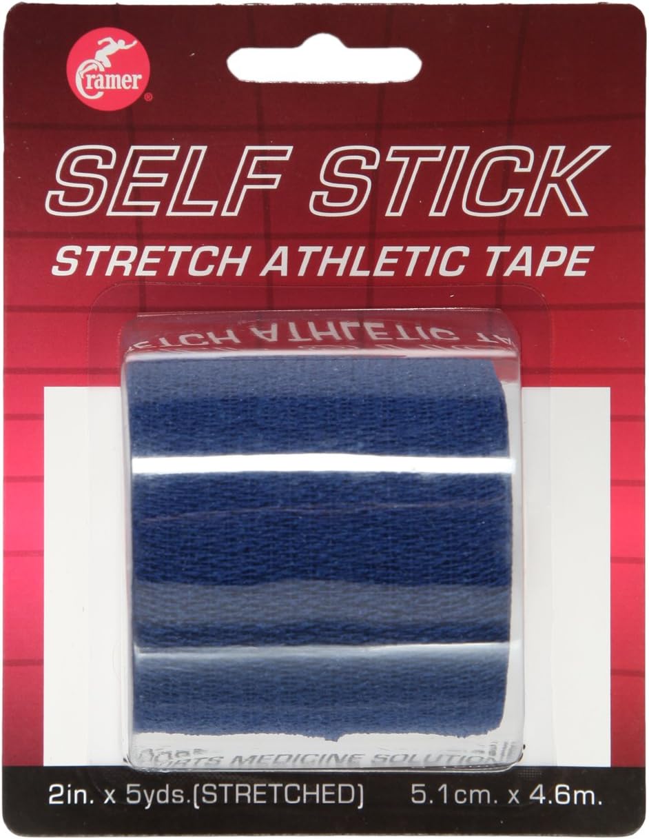 Cramer Eco-Flex Self-Stick Stretch Tape, Cohesive Tape, Flexible Elastic Sports Tape, Athletic Training Room Supplies, Easy Tear & Self-Adherent Bandage Wrap, Single 5 Yard Roll, Compression Tape : Health & Household