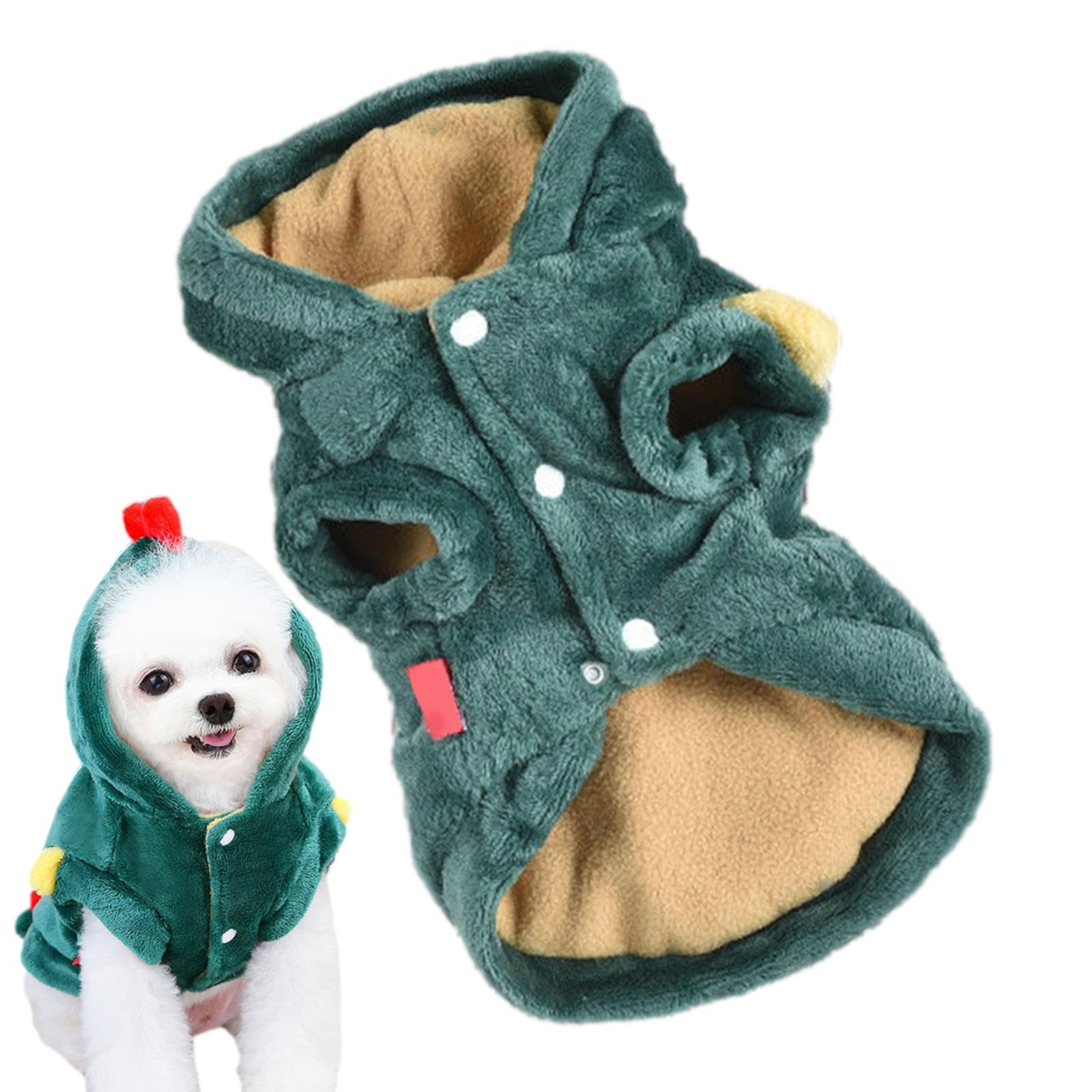 Disfraz de Dinosaurio para Perro, Disfraz de Dinosaurio, Ropa para Mascotas para Gato, Traje de Vacaciones Reutilizable, Ropa de Navidad para Perros, Ropa Divertida para Gatos para Interiores y