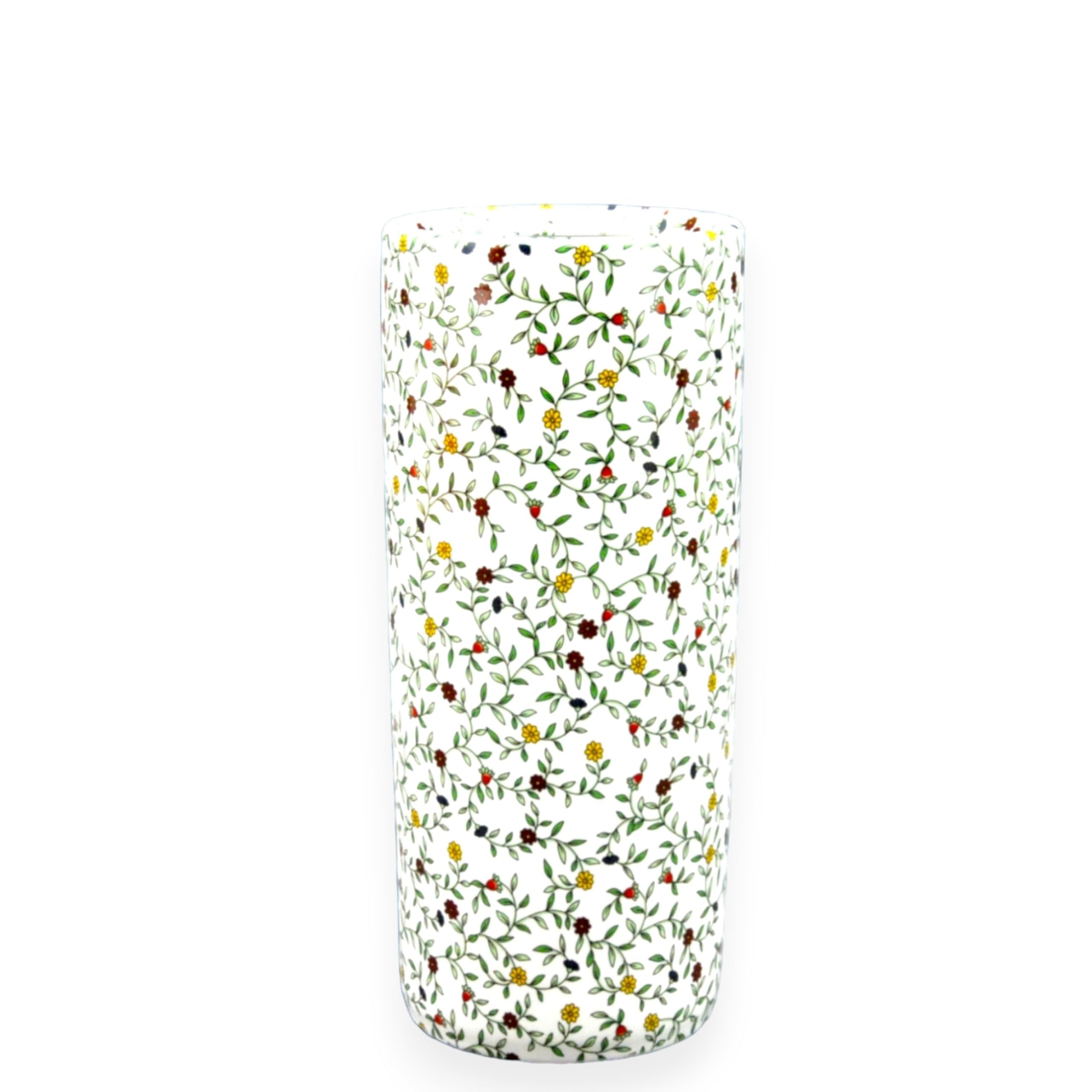 AcaciaHome Durable Ceramic Round Umbrella stand–Perfect Holder for Home, Office, & Entryway - Adds a Sophisticated Touch to Living Spaces for Canes, & Walking Sticks (Floral)