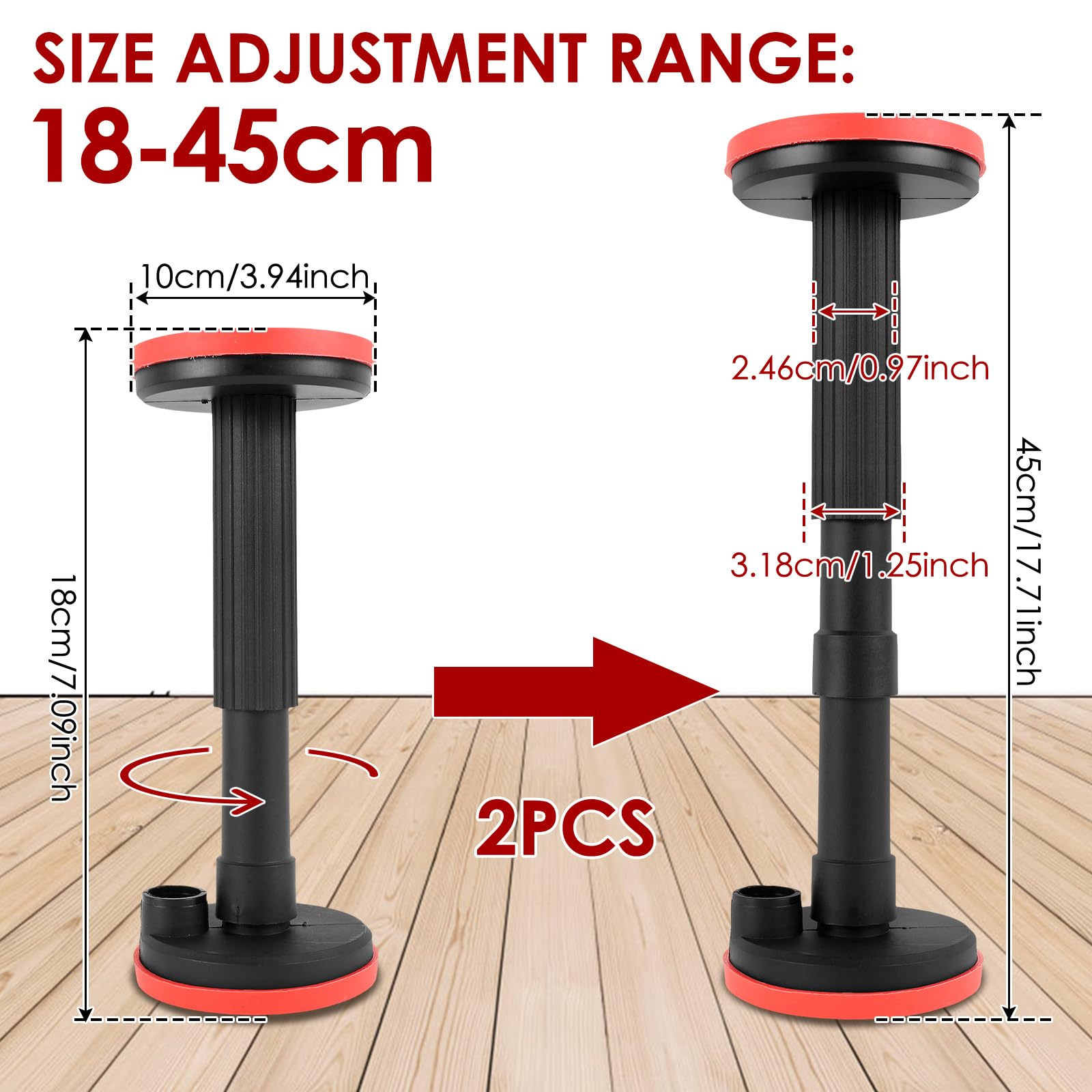 Adjustable Support Pole, Telescopic Support Pole, Cabinet Jacks for Installing Cabinets, Undermount Sink Support Bracket, Cabinet Jack Support Pole for Upper Cabinet Installation Undermount Sink