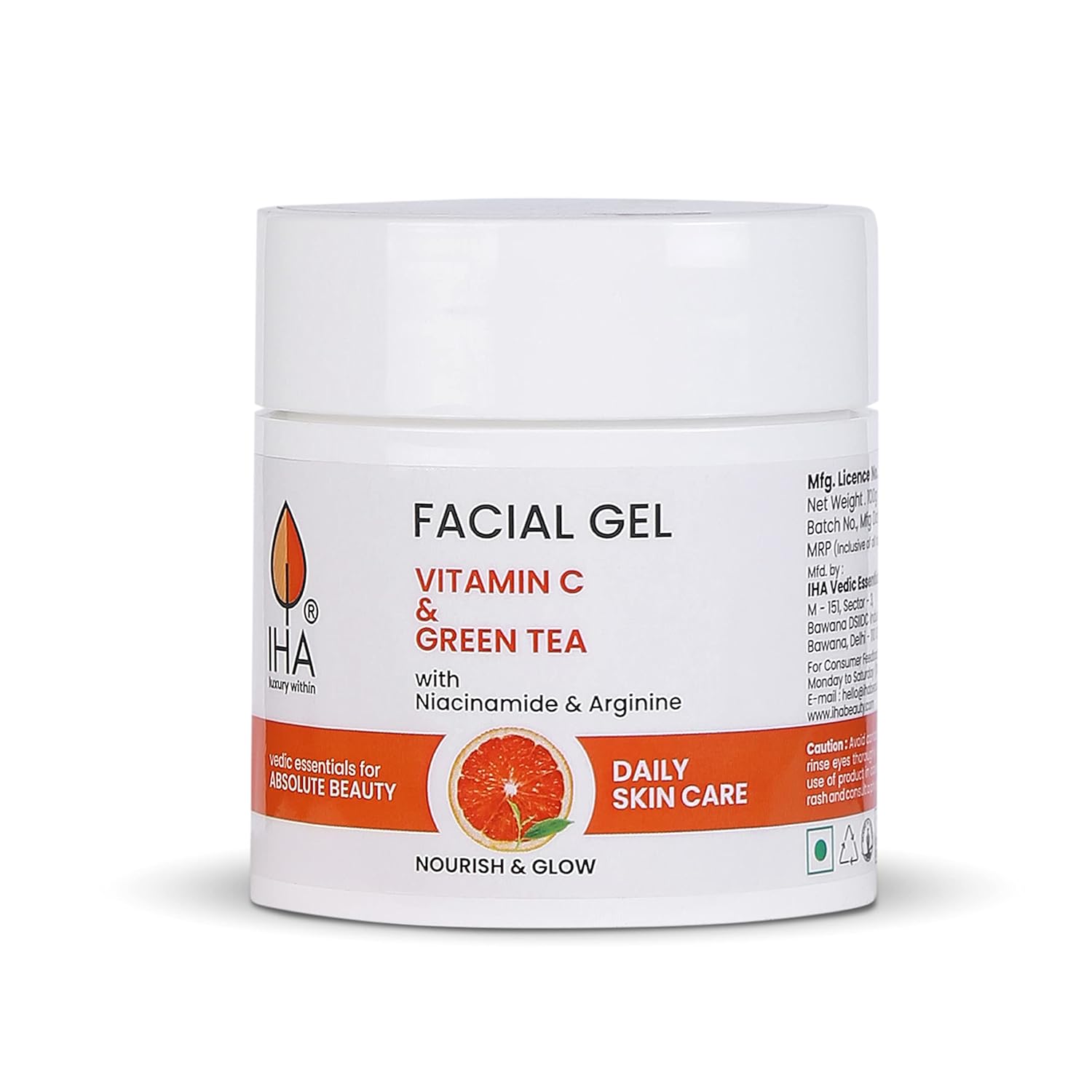 IHA Vitamin C and Green Tea Facial Gel Moisturizer for Men, WomenGel