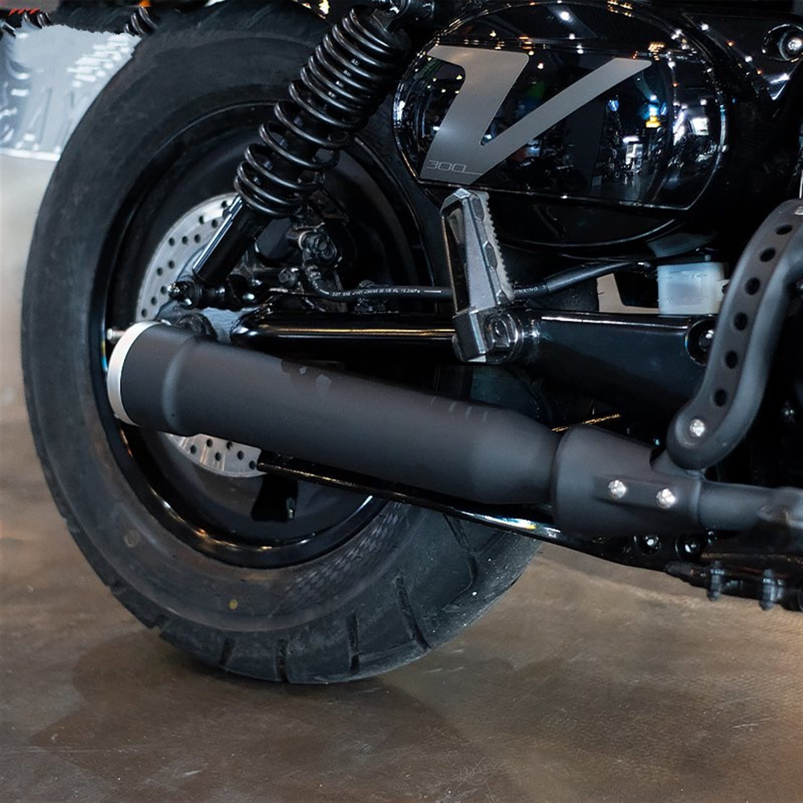 Hyosung GV125S GV300S Retro Motorrad Auspuff Tracker Schalldämpfer