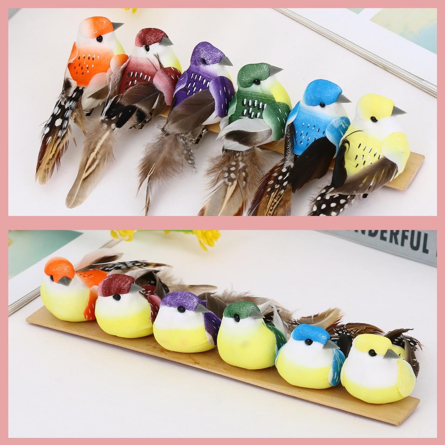 12 Simulated Birds, Colorful Bird Dolls, Garden Decoration Birds, Bird Photography Props, Landscaping Ornaments, Spring Decoration - Image 4