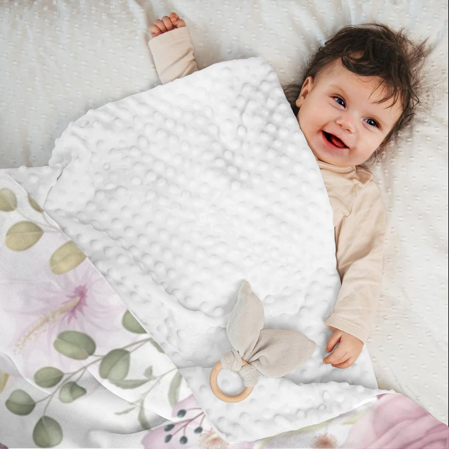 Personalized Baby Blanket, Customized Christian Baby Shower Baptism Confirmation Gifts for Boys Girls, Soft Minky Blanket, Catholic Spiritual Themed, You are A Child of God, Floral - Image 2