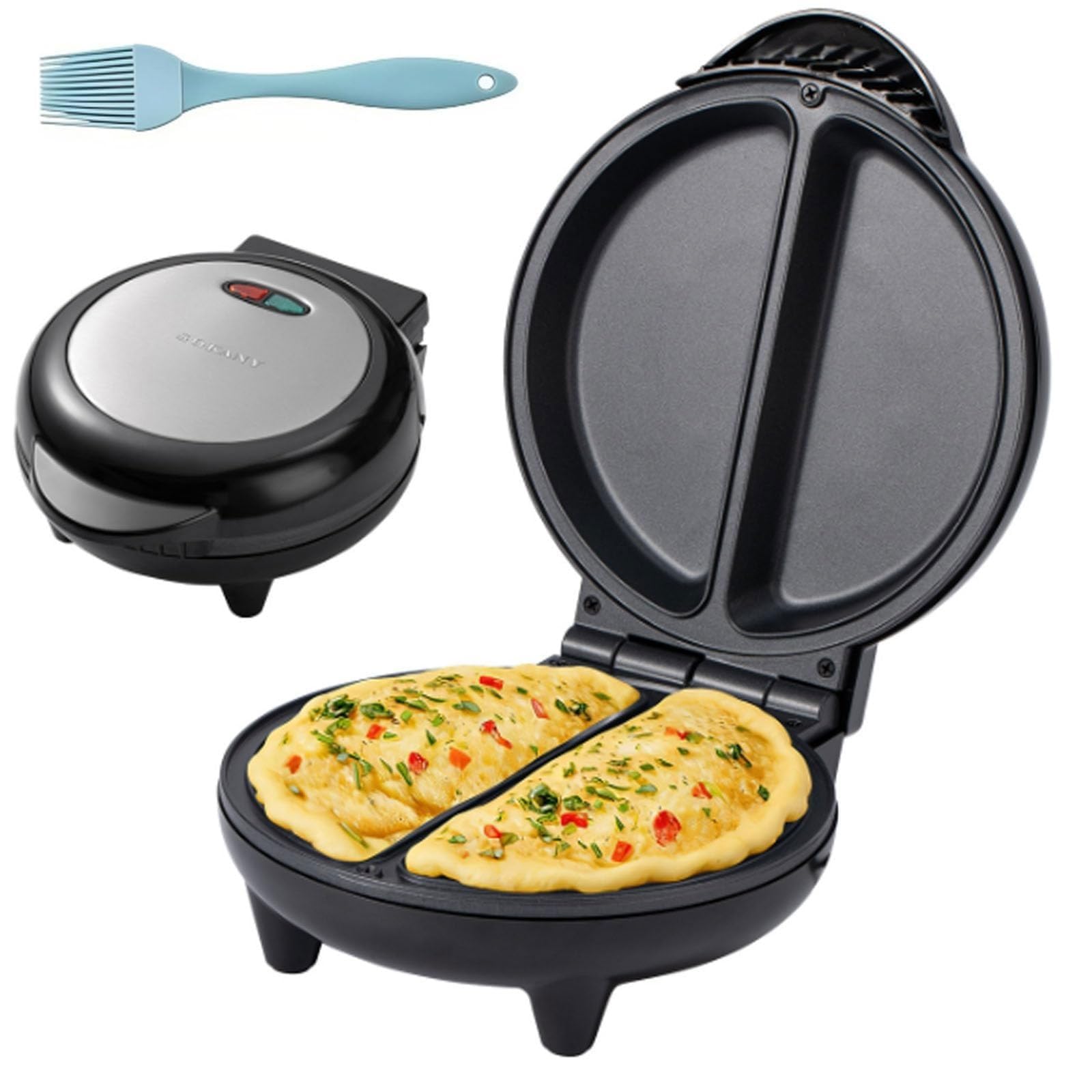 Machine à omelette moelleuse avec double assiette et nettoyage facile