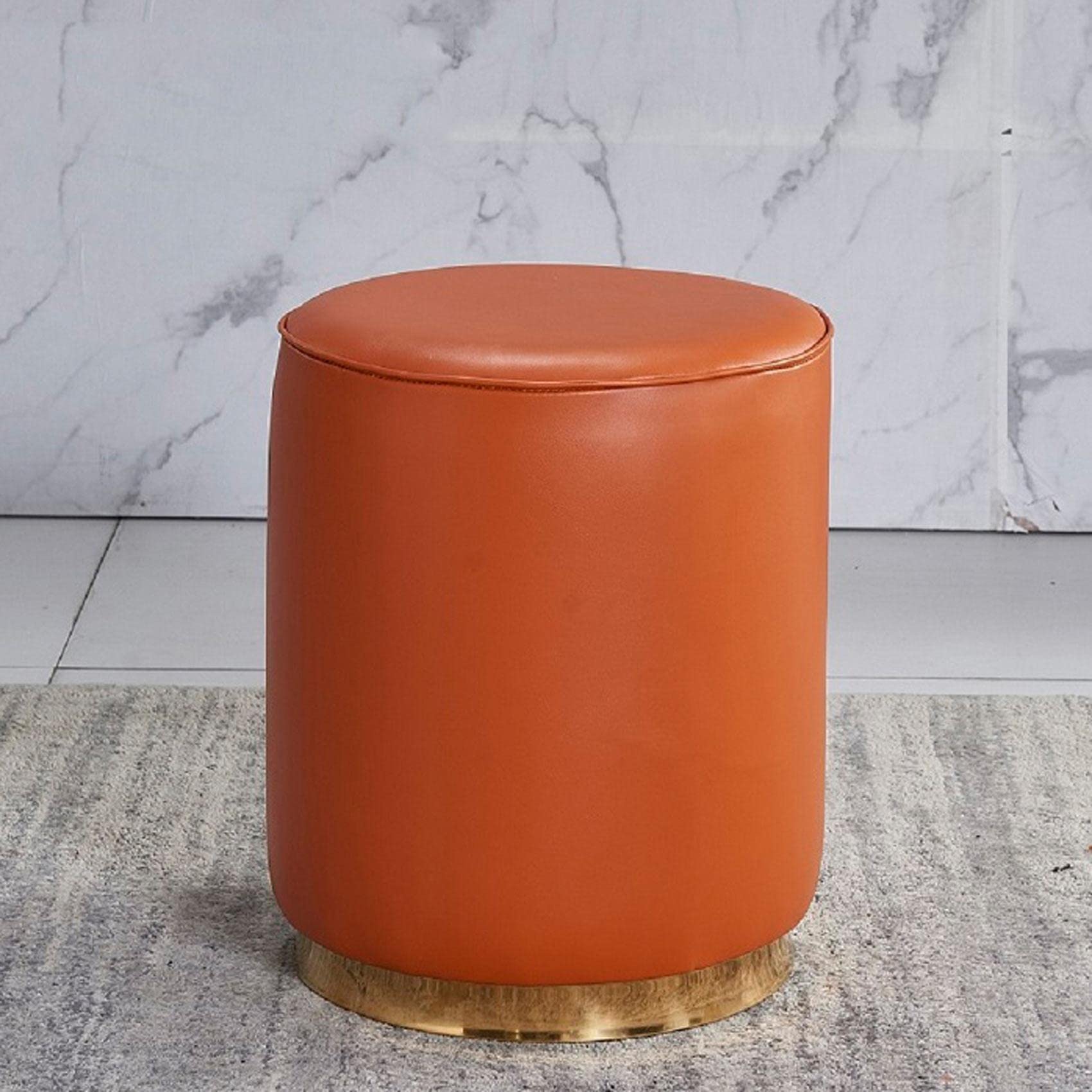 Repose-pieds pour le salon tabourets ottomans ronds en cuir