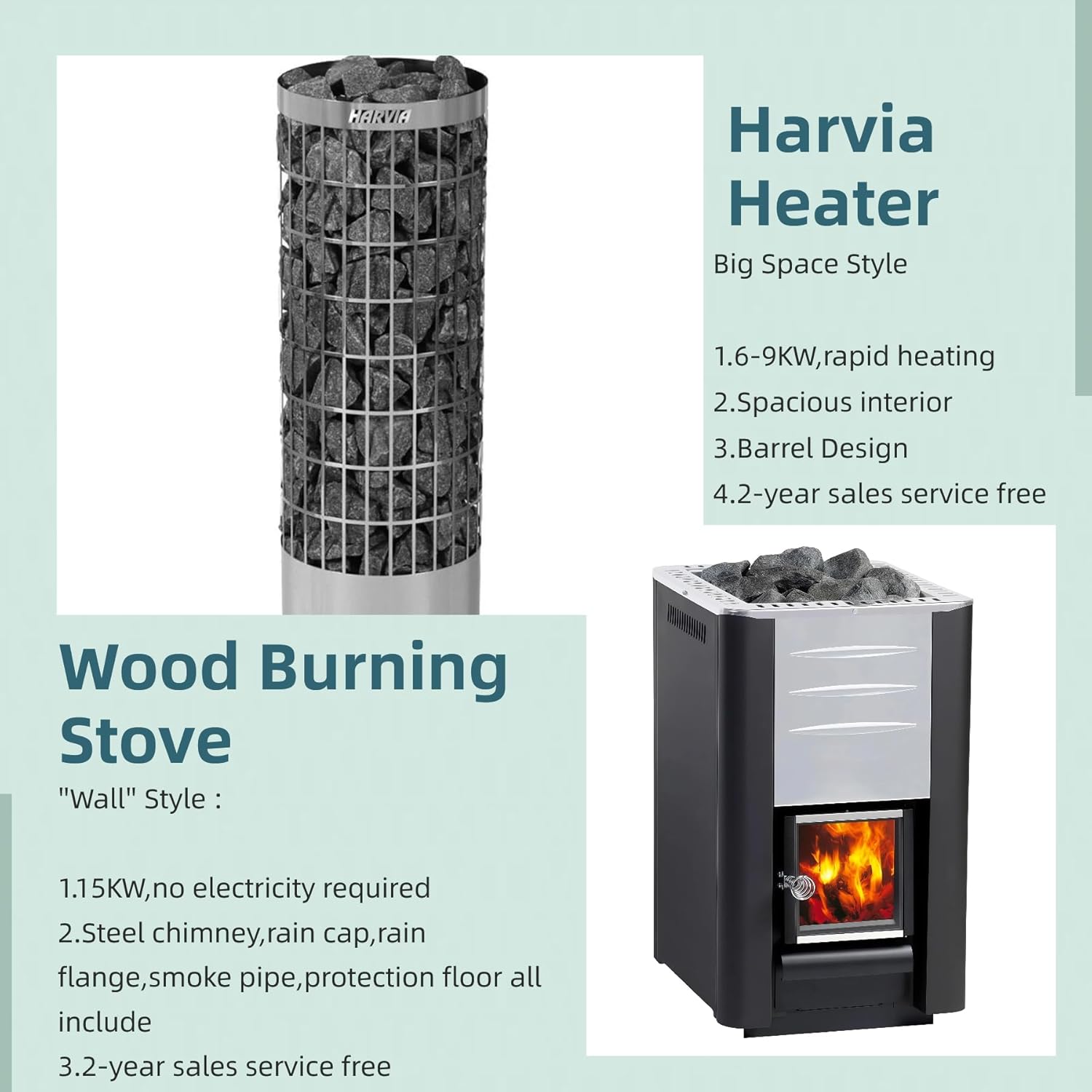 Customize Outdoor Red Cedar Steam $ Infrared Saunas 3-8 Person, Wood Burning Stove or ETL Harvia Heater, Dual System Sauna 220V, with Rock, Bluetooth Speaker APP Control(0-195℉)