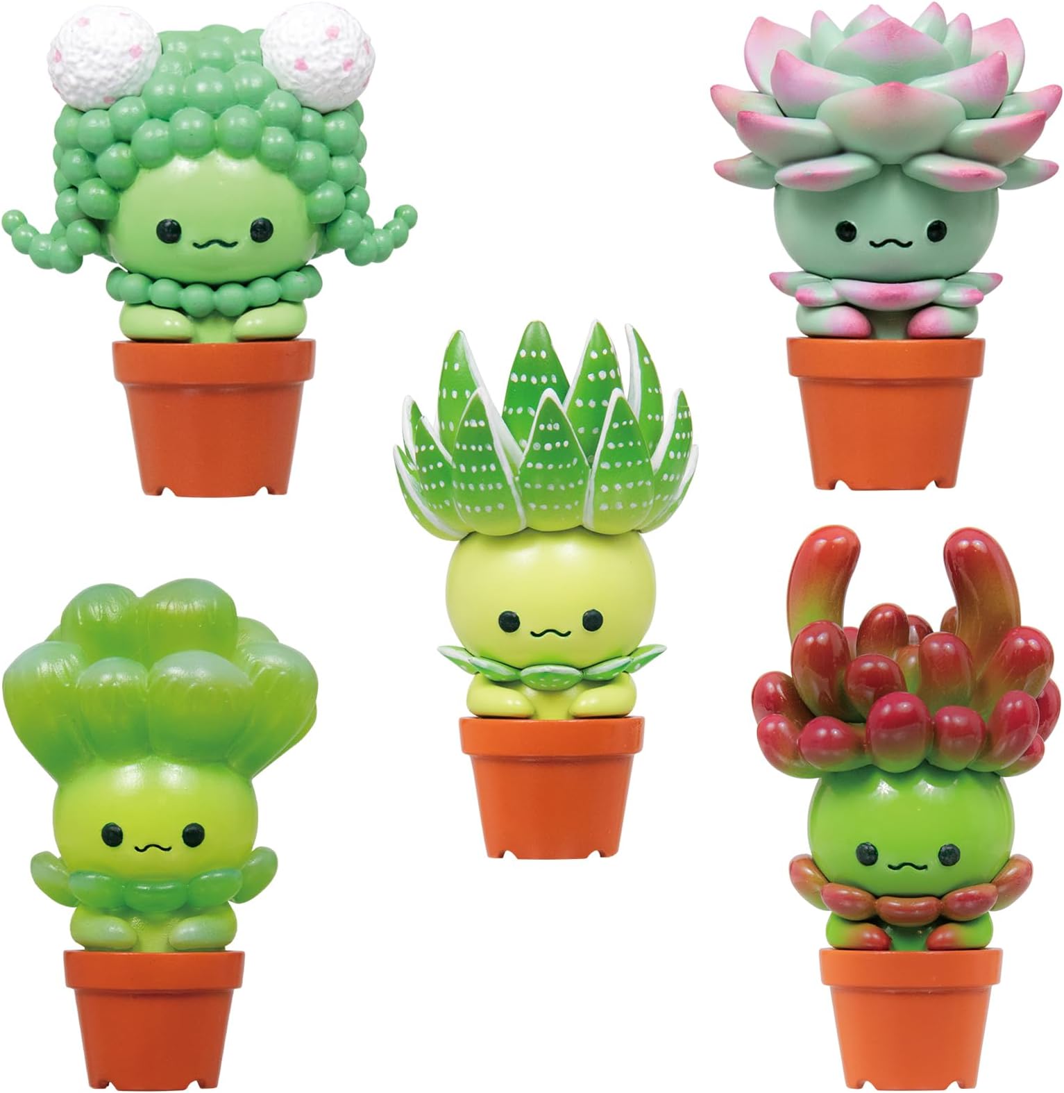 Qualia Succulent Friends Blind Box Plastic Toy- Blind Box Includes 1 of 5 Collectable Figurines - Fun, Versatile Decoration - Authentic Japanese Design - Made from Durable Plastic