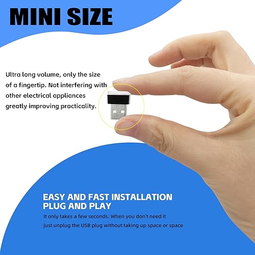 Miniatura 6 de 4 luces LED USB para interior del automóvil, mini luz ambiental para interior del automóvil, conector USB enchufable, accesorios para el interior