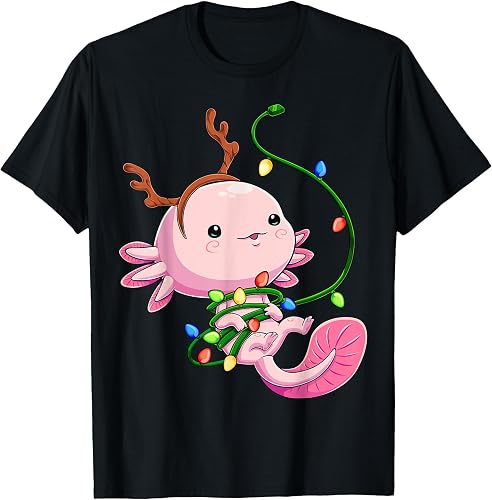 Reindeer Axolotl Christmas Tree Lights Fish Lizard Xmas