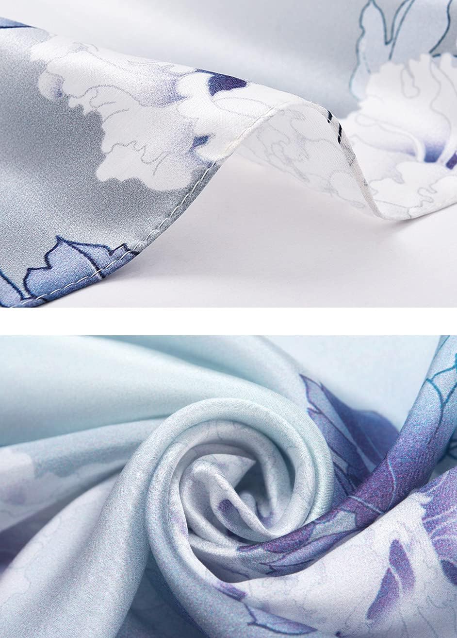 MEISEE 100% Mulberry Silk Long Scarf for Women Large Oblong Sunscreen Shawls Wraps Neck Headscarf Hair Wraps Gift Packed - Image 3