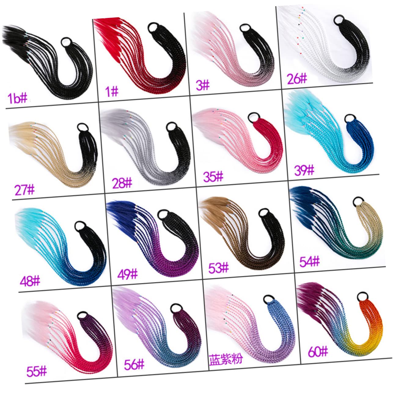 POPETPOP 3juegos Ponytail Holder Para Trenzas Ligaduras Elásticas Para Pigtails Accesorios De Pelo Para y