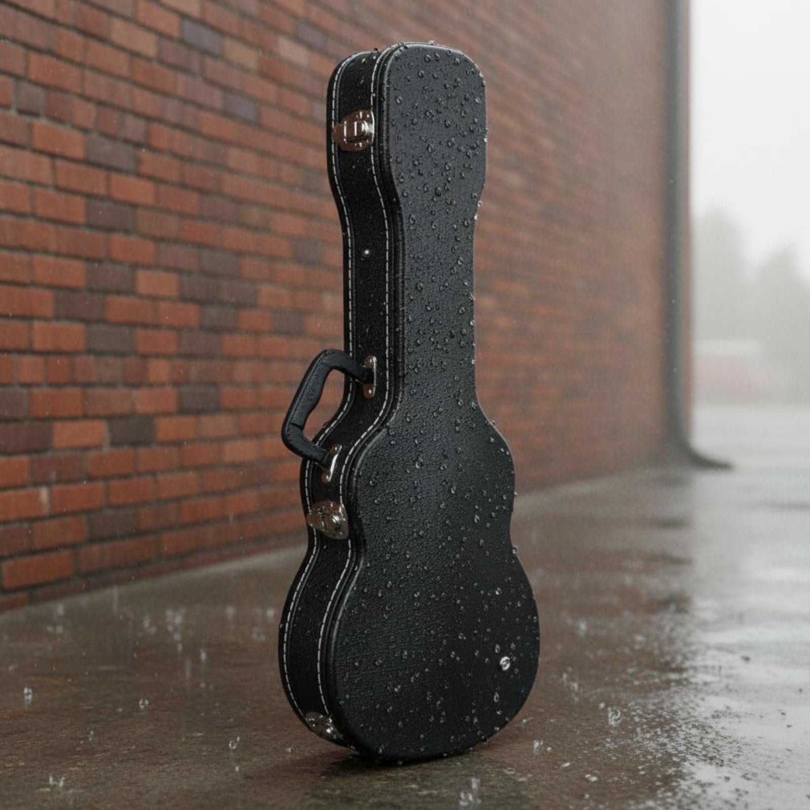 Baoblaze Custodia con per Chitarra con Rivestimento in Pelle Pu E Struttura in Legno per Riporre lo Strumento in Sicuro Adatta per Trasporto E Conservazione