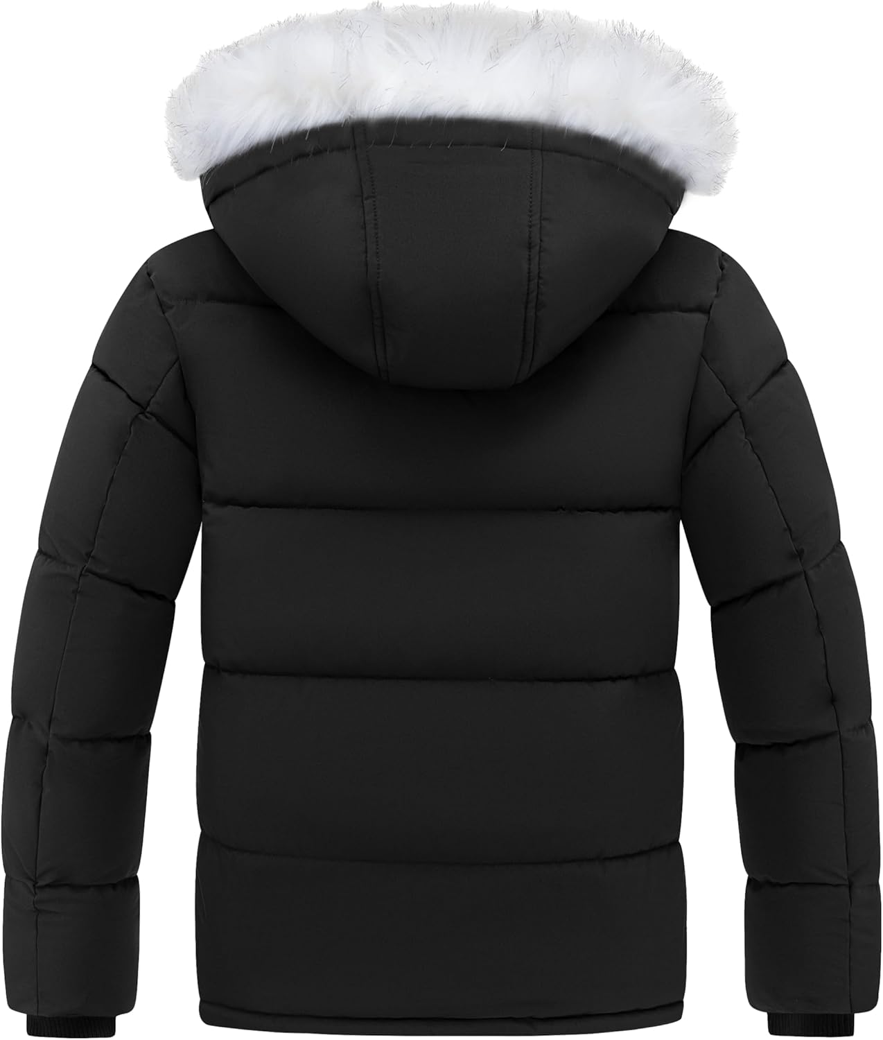 Skieer Men's Hooded Puffer Jacket Outdoor Waterproof Winter Coat Warm Parka with Detachable Hood - Image 2