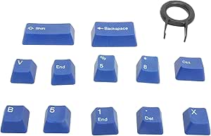 Rosewill 104 Keys Mechanical Double Shot Keycaps with Puller for Mechanical Keyboards, Blue (RIKC-13002)