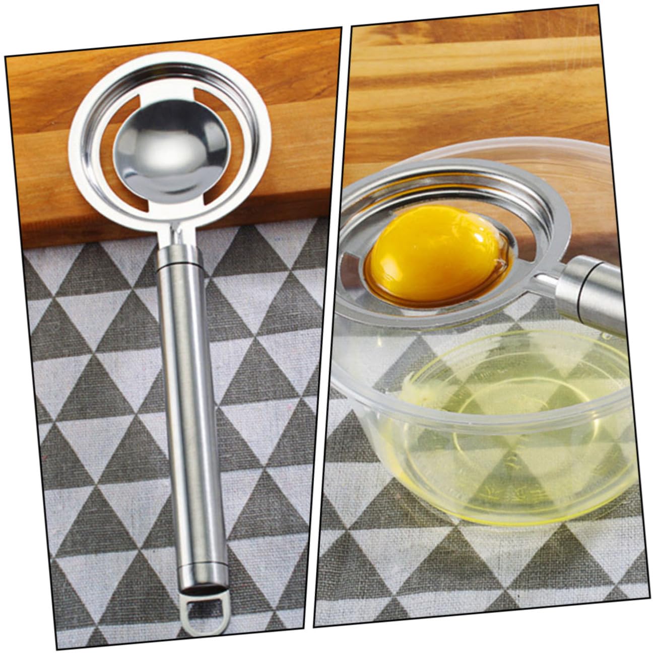 Healifty 2Pcs Egg Separators Yolk Dividers Egg White Filters for Effortless Cooking Kitchen Egg Sieves for Baking Meal Prep