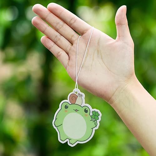 Miniatura 3 de ANGOLIO Spring Frogs - Ambientador para automóvil, diseño de ranas de dibujos animados, fiesta de primavera para niños y niñas, de larga duración,