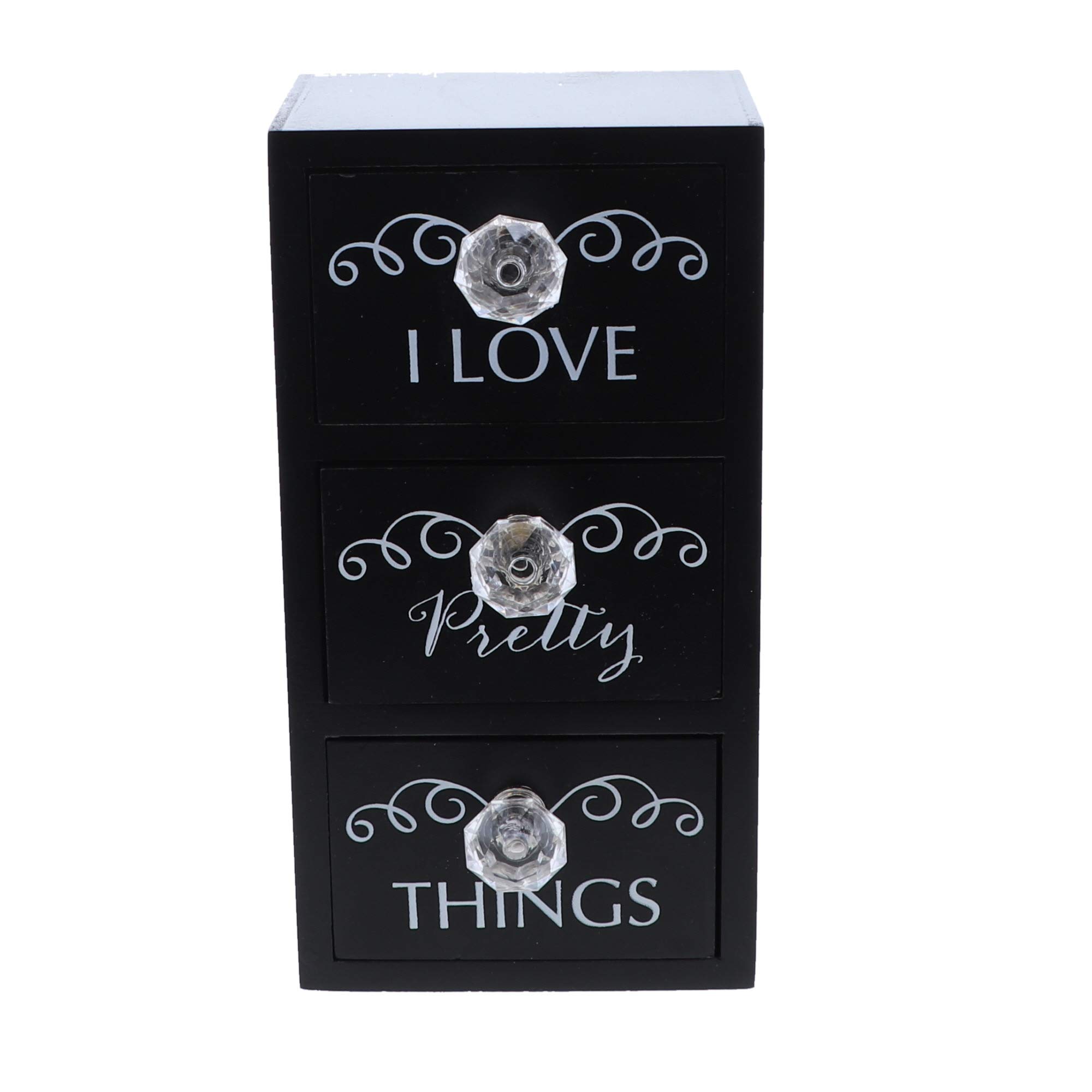 Li'Shay Jewelry Armoire Cabinet Stand with 3 Drawers I Love Pretty Things