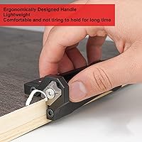 Vista 3 de Kadimendium Recortadora de borde plano para carpintería, aleación de aluminio, cepilladora manual de borde de madera, herramienta de aplanamiento