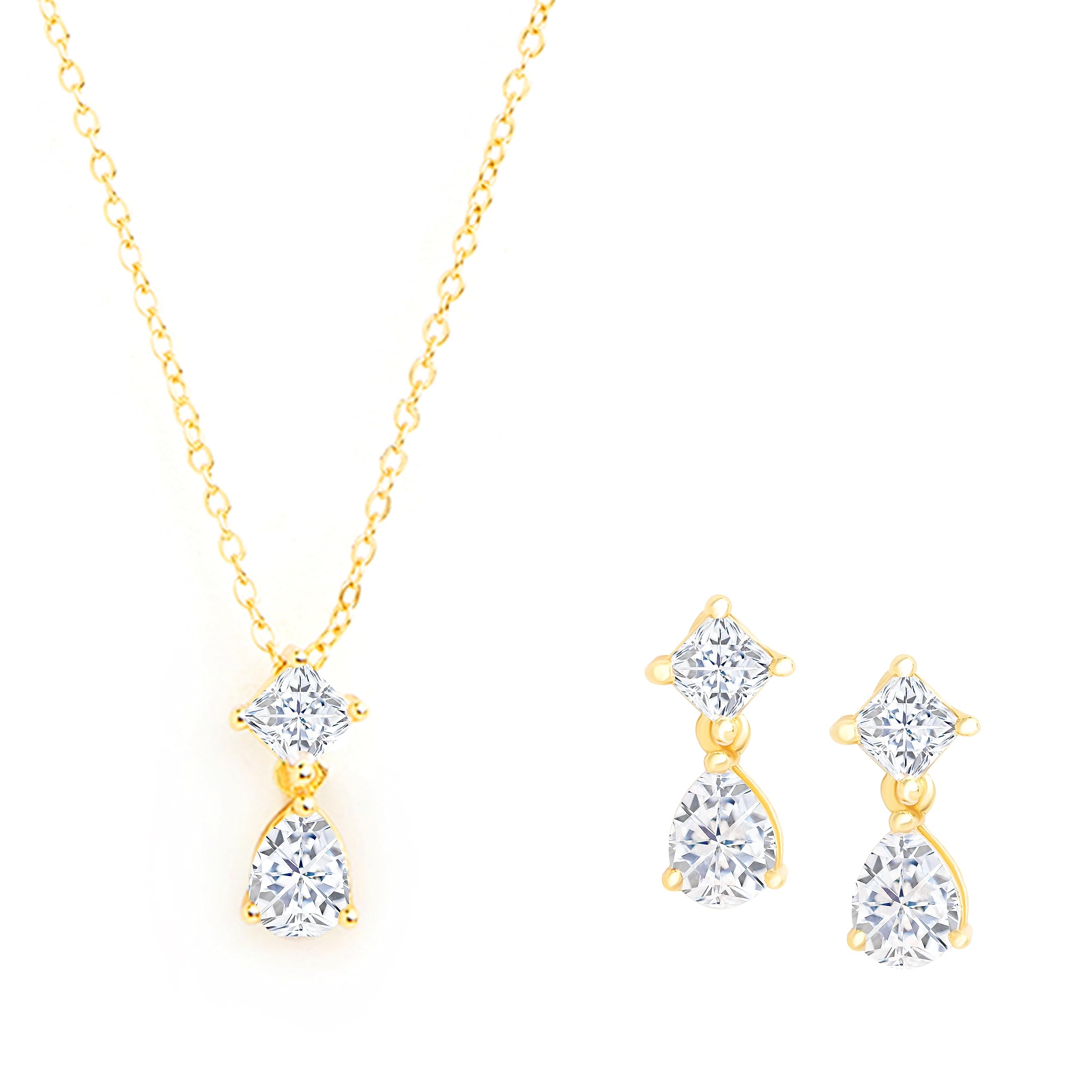 See full amazon price history chart for MINUTIAE Princess And Pear Cut Diamond Elegant Stylish Pendant Earring Set for Women & Girls - Gold MINUTIAE Princess And Pear Cut Diamond Elegant Stylish Pendant Earring Set for Women & Girls - Gold (B0CGR8ZLCG) Amazon Price History, Amazon Price Tracker