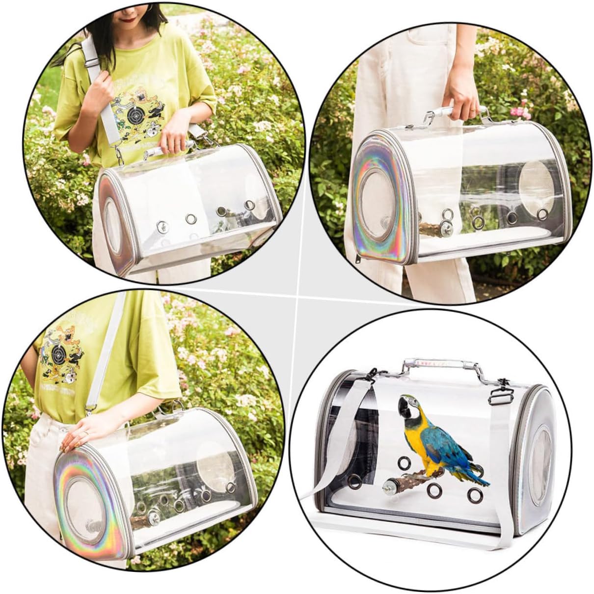Parrot Travel Carrier Bag Capacity Bird Backpack Carrier Shoulder Pouch for Parrots