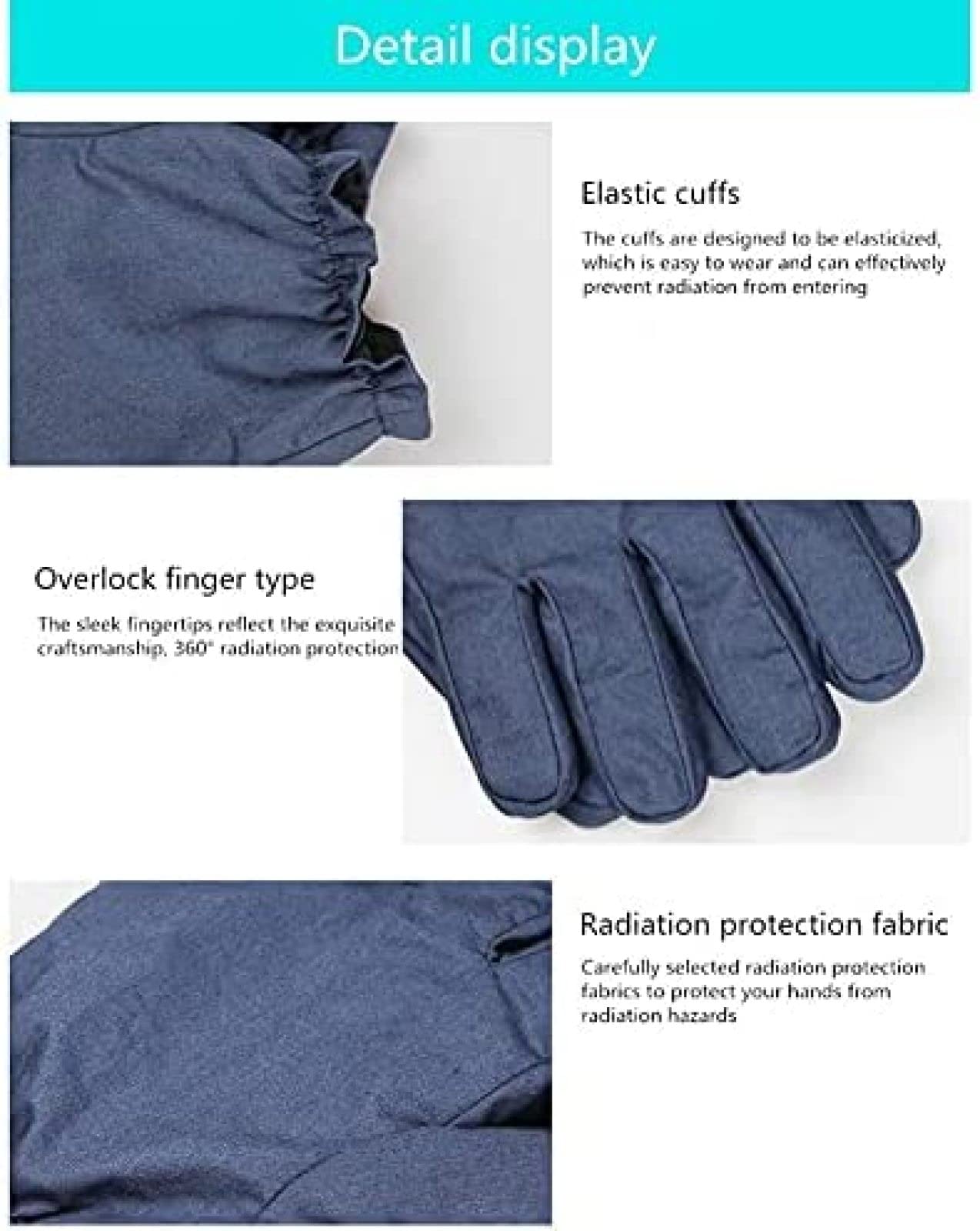 Guanti in Tessuto Anti-Radiazioni, Saldatura Elettrica Saldatura TIG EMC Laboratorio EMF Schermatura Guanti Unisex,L