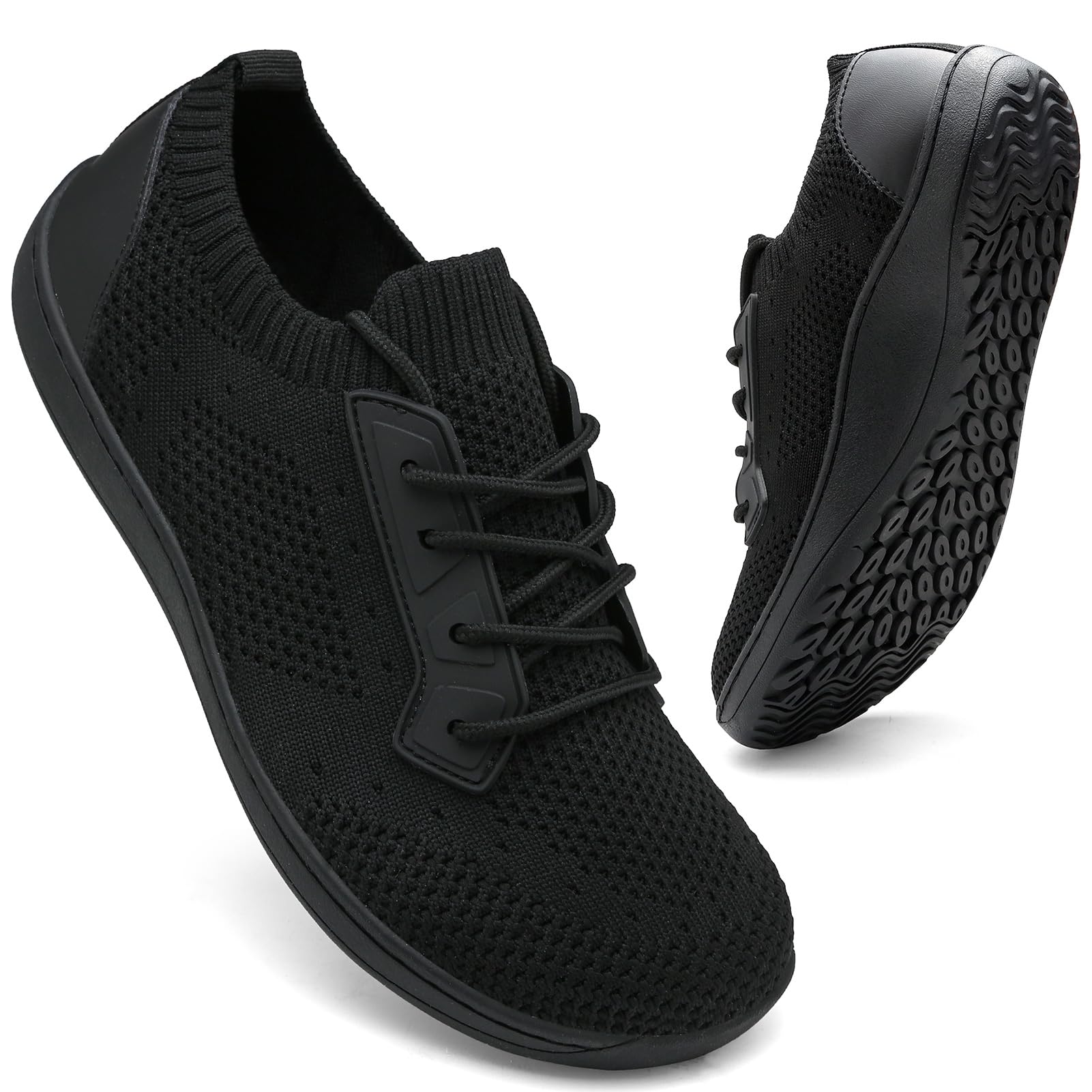 FZJIALI Barfuss Schuhe Damen Sneaker Mit Breiter Zehenbox Sportschuhe Turnschuhe Laufschuhe Leichte Walkingschuhe Sommerschuhe Traillaufschuhe Minimalistische