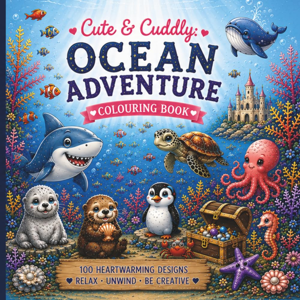 Cute & Cuddly: Ocean Adventure Colouring Book (The Cute & Cuddly Colouring Book Series)