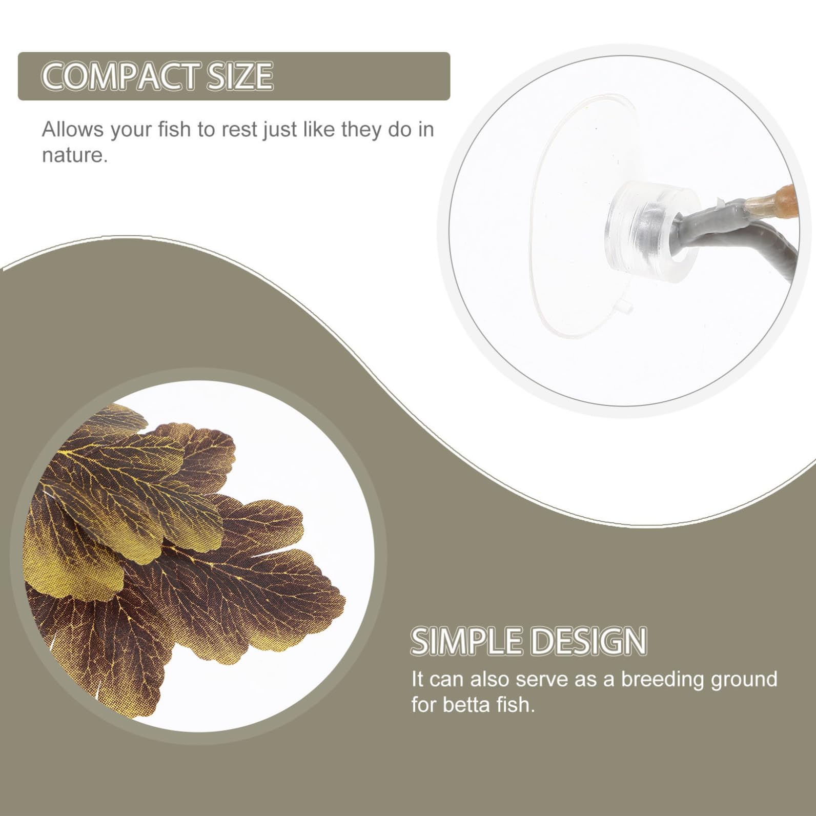 Beaupretty Ornement De Réservoir pour Betta De Imitant Plantes Aquatiques avec Ventouse pour Aquarium Décoratif Et Sécurité Poissons