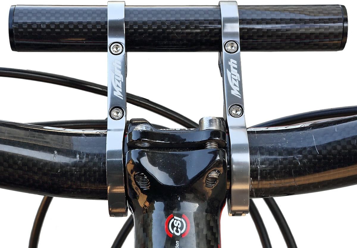 Bike Extension Shelf Bicycle Handlebar Extension Bracket Double Handlebar Extension Carbon Fiber Mount Holder with Aluminum Alloy Bracket Space Saver