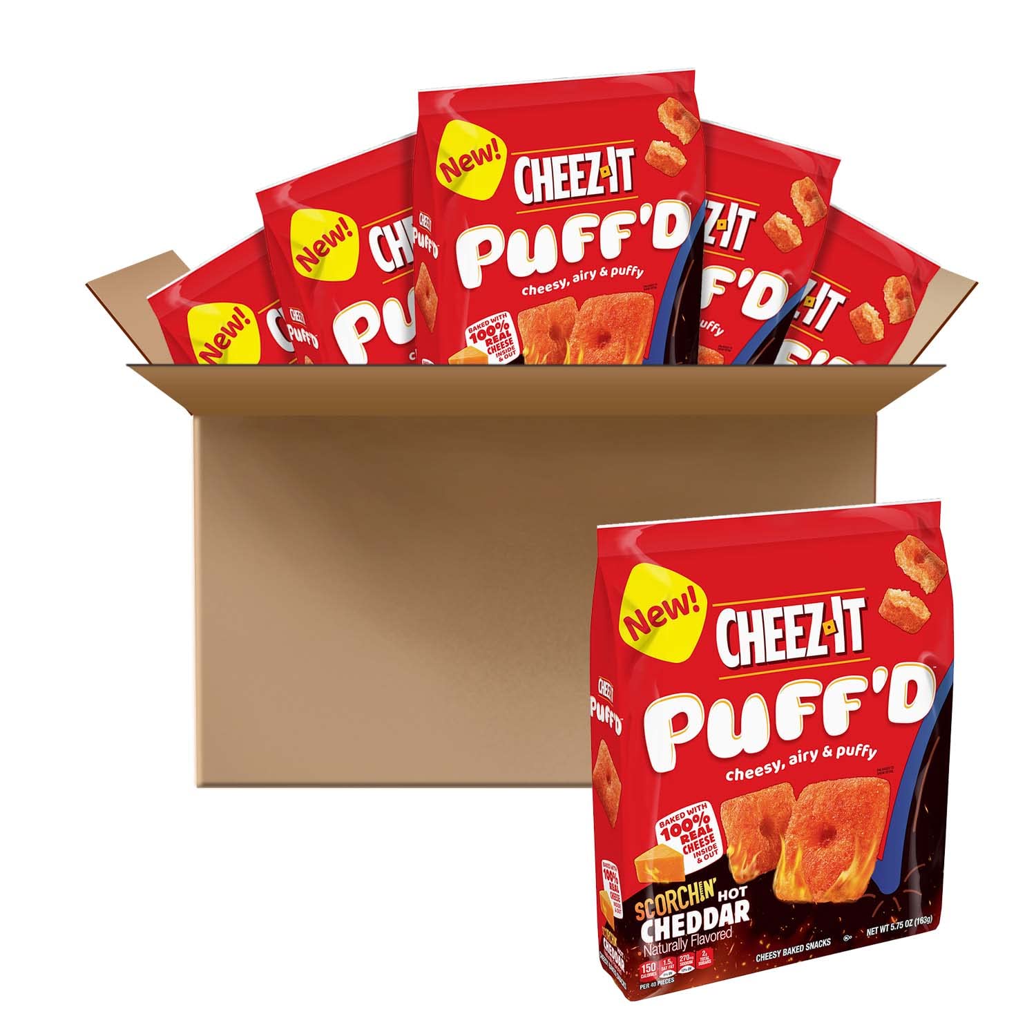 Amazon.com : Cheez-It Puff'd Cheesy Baked Snacks, Puffed ...