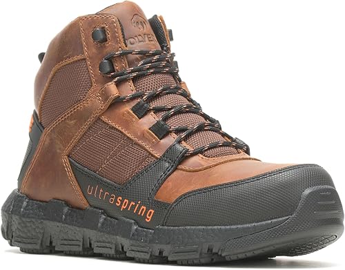 Wolverine Botas industriales para hombre Rev Ultraspring Durashocks Carbonmax Vent Mid, Marrón