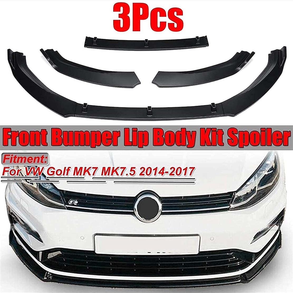 do Vw Golf Mk7 Mk7.5 2014-2017, przednie przednie klapy podbródek ABS antykolizyjny rozdzielacz dyfuzor osłona fartuch ochrona dekoracyjna