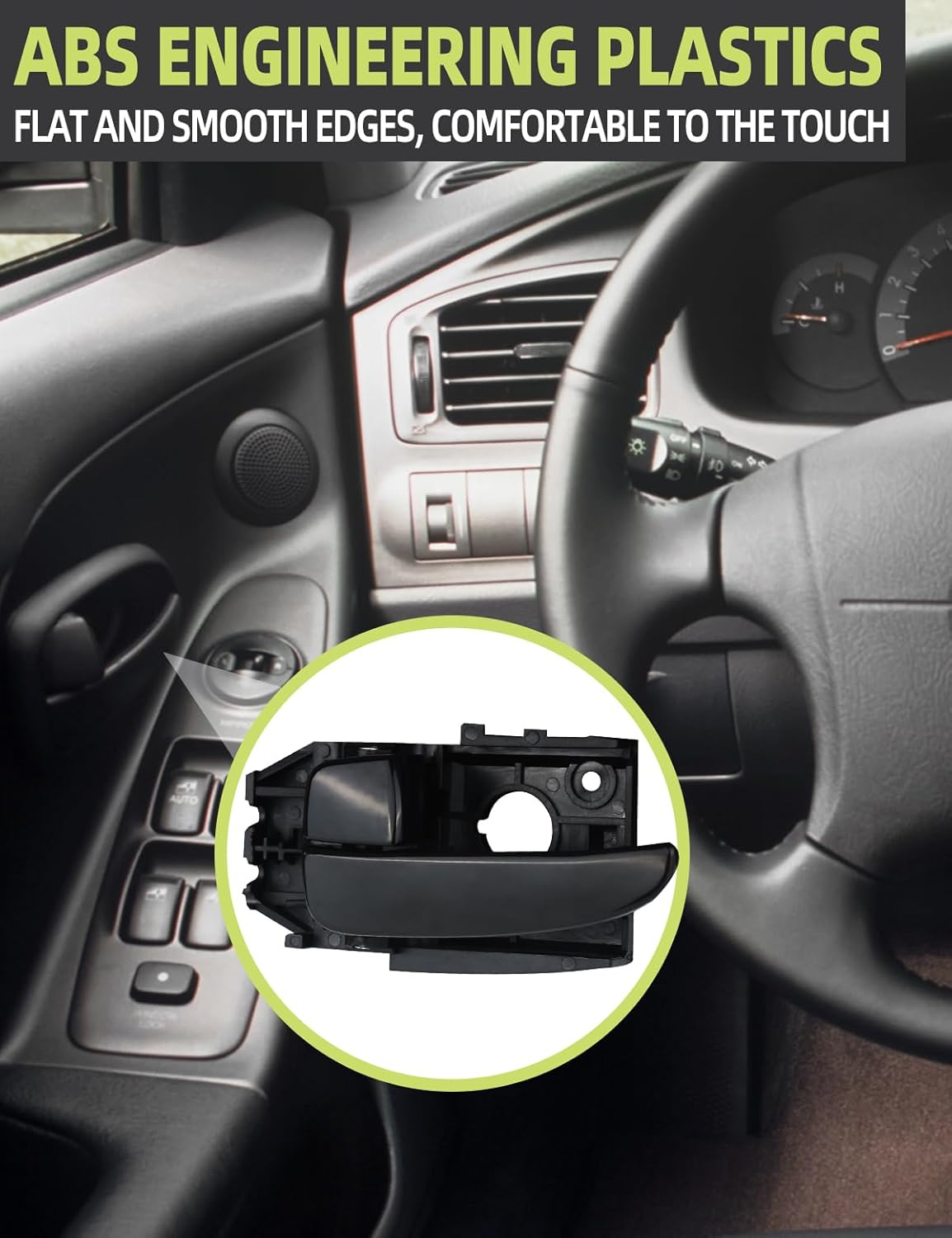Interior Door Handle Front or Rear Left Driver/Right Passenger Side Compatible with Hyundai Elantra 2001 2002 2003 2004 2005 2006 Replaces# 826102D000CA，826201D000CA